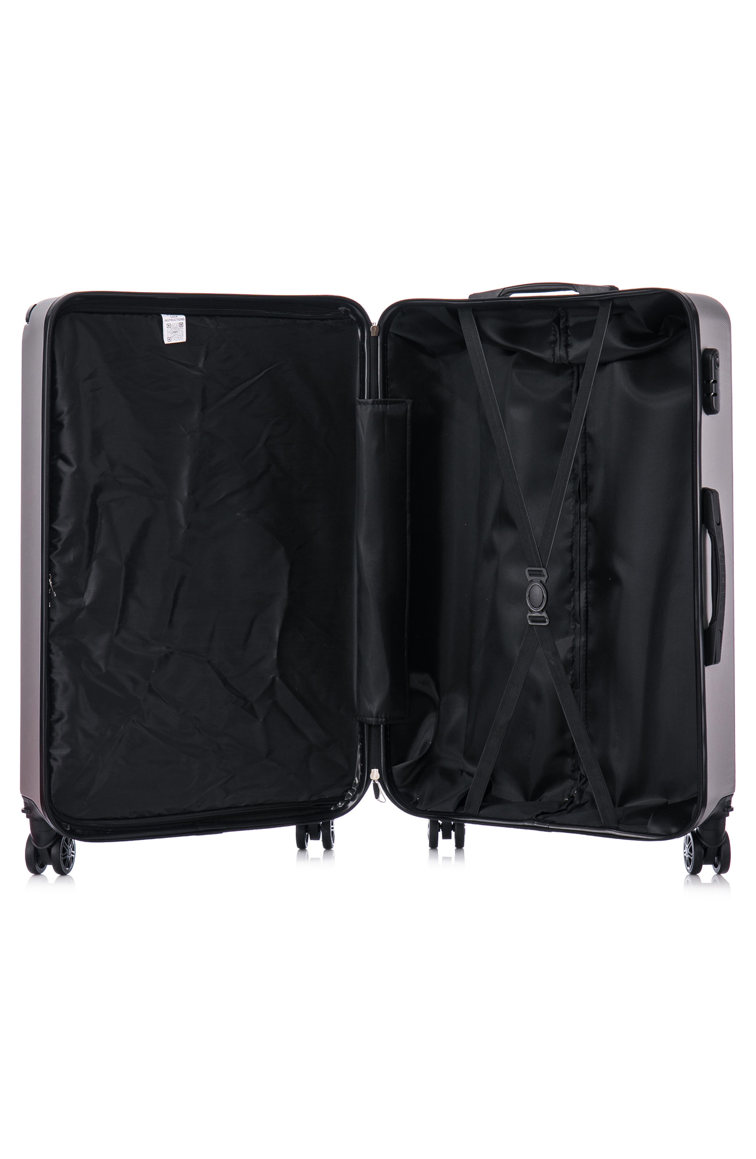 TUCCI Avenza Hardshell 3-Piece Spinner Luggage Set, Alternate, color, Grey