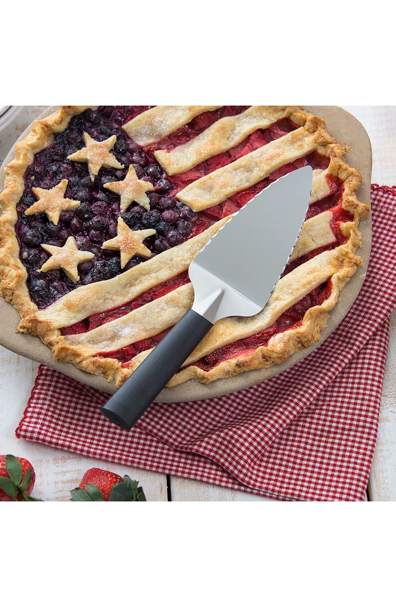 Rada Cutlery Serrated Pie Server Stainless Steel Face, Alternate, color, Black