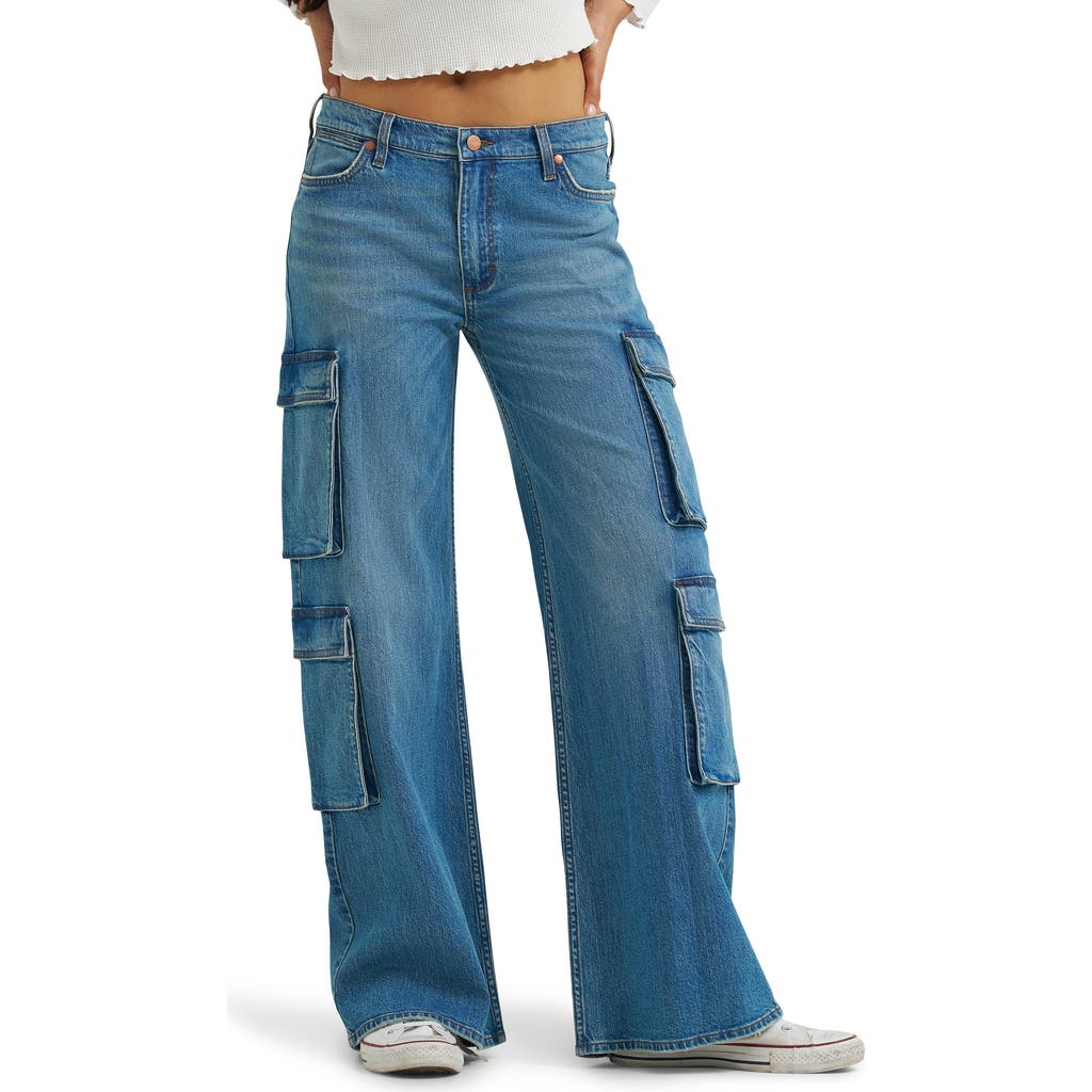 Wrangler Baggy Cargo Jeans In Blue