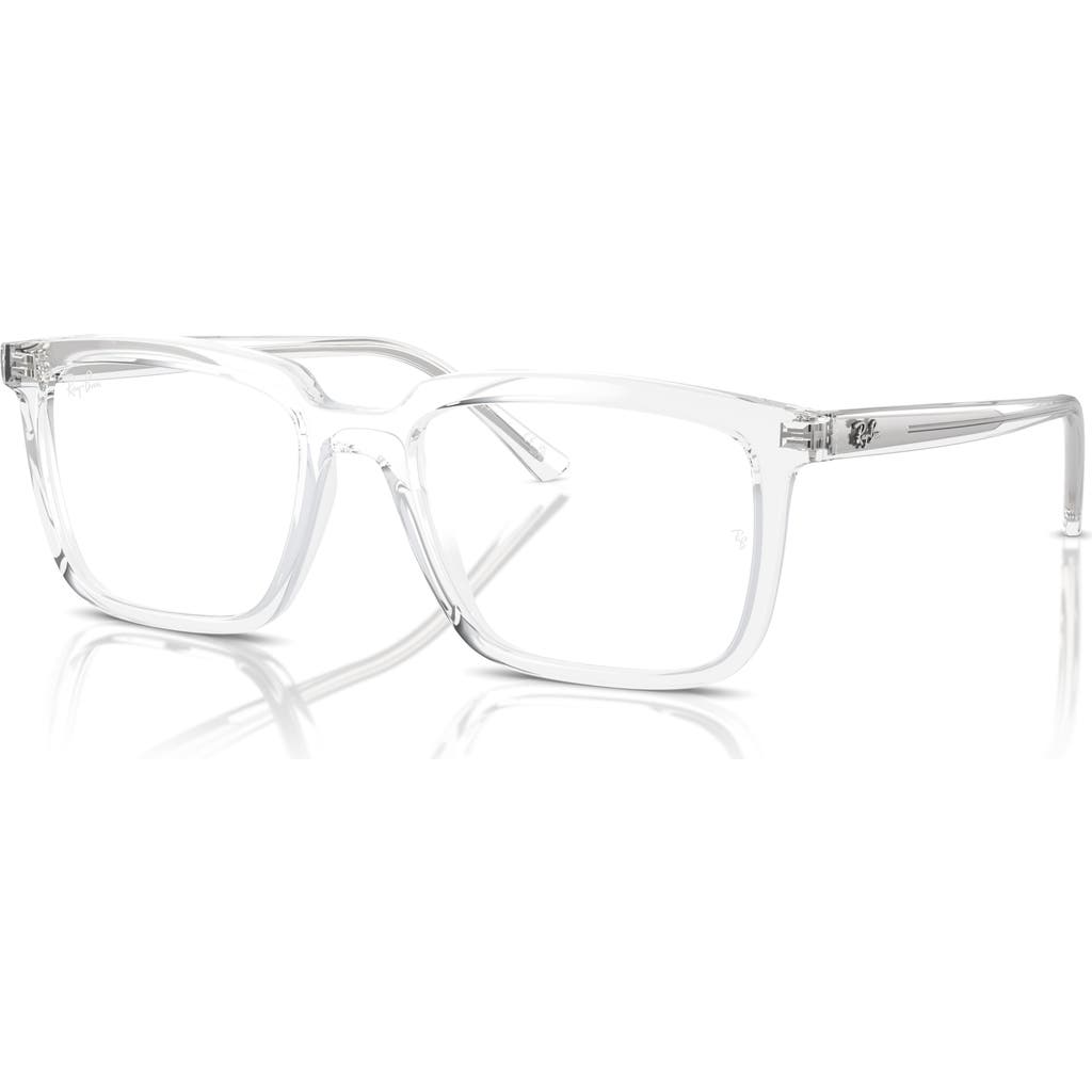 Ray Ban Ray-ban 52mm Rectangle Optical Glasses In White