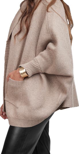 Oversize Ribbed Knit Cardigan