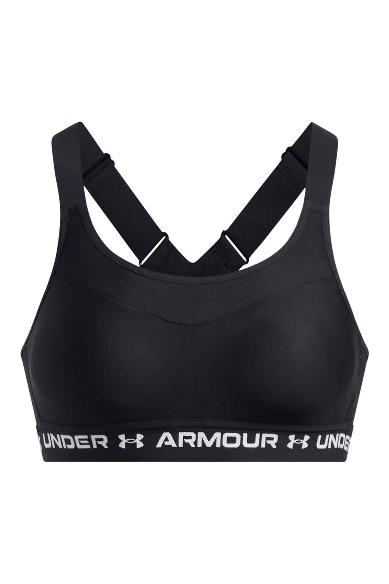 Crossback High Impact Sports Bra, Alternate, color, BLACK