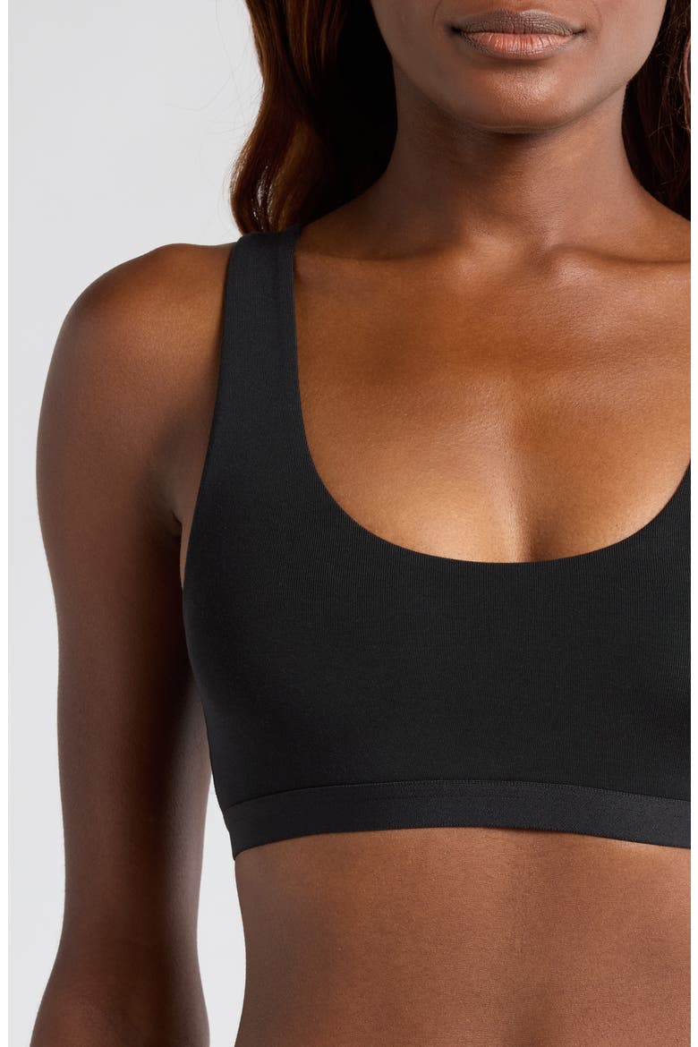 Print Bralette, Alternate, color, BLACK