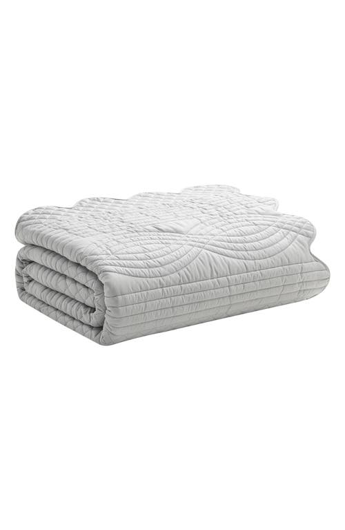 Vcny Home Scallop Microfiber Quilt Set In Gray