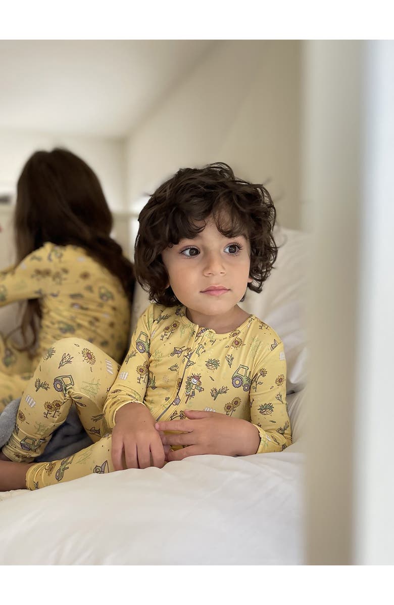 Bellabu Bear Kids' Harvest Convertible Footie Pajamas, Alternate, color,