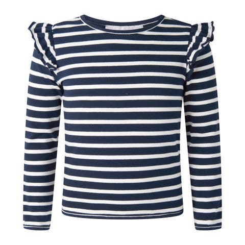 Breton Stripe Ruffle T-shirt