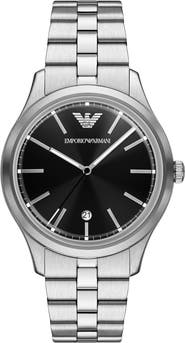 Emporio Armani Three-Hand Stainless Steel Bracelet Watch, 41mm