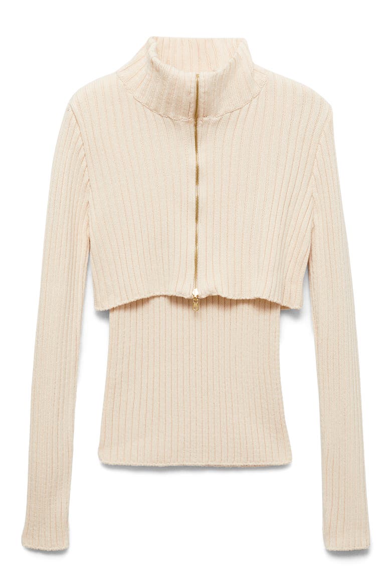 Patchwork Sweater, Alternate, color, ECRU