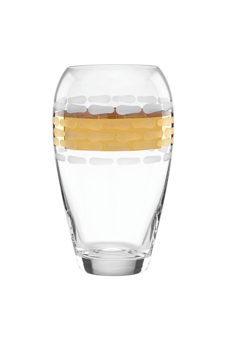 Truro Gold Glass Vase, Main, color, clear/gold