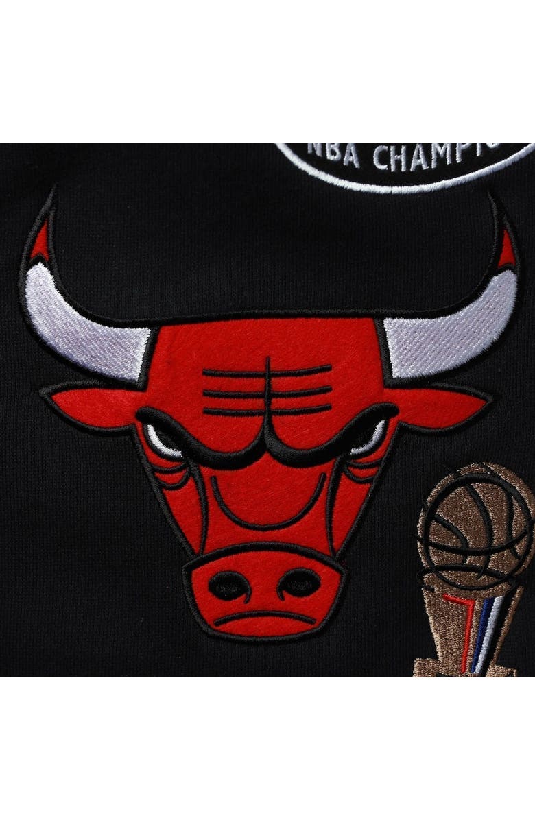 Mitchell & Ness Men's Mitchell & Ness Black Chicago Bulls Champs City Fleece Jogger Pants, Alternate, color,