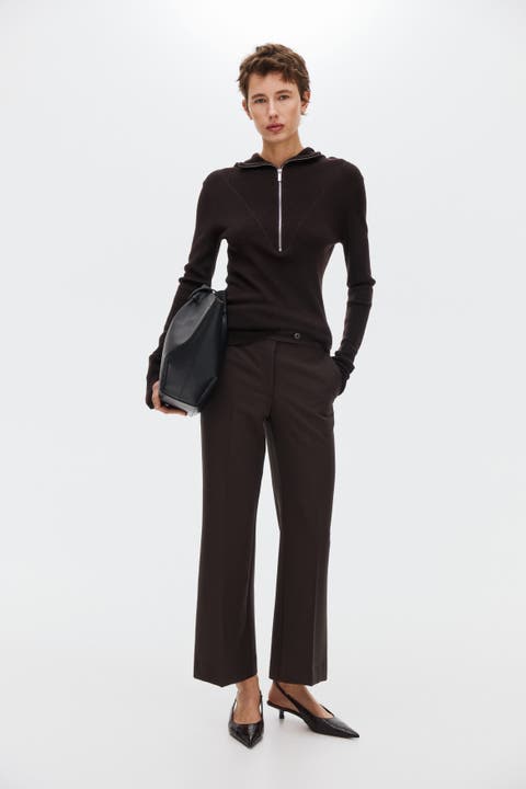 Bootcut Ankle-length Trousers