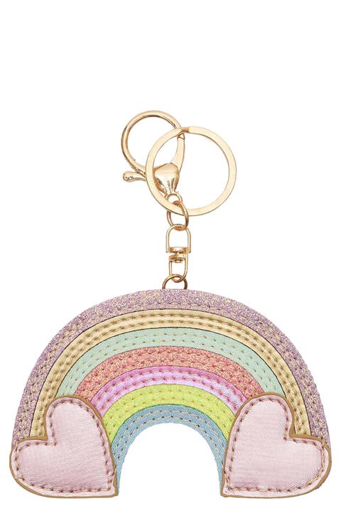 Kids Rainbow Key Ring Bag Charm