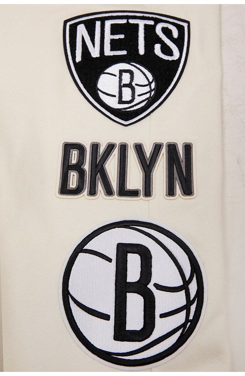 PRO STANDARD Men's Pro Standard Cream Brooklyn Nets Retro Classic Fleece Sweatpants, Alternate, color, Cream