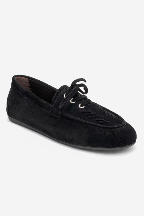 Forever & Always Shoes Lorven Leather Lace Up Loafer In Black