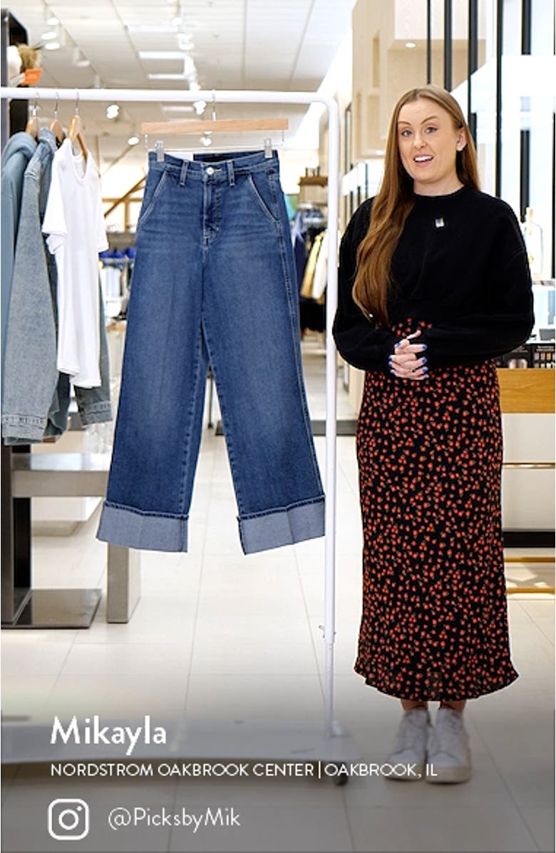 The Trixie Cuffed High Waist Wide Leg Trouser Jeans, sales video thumbnail