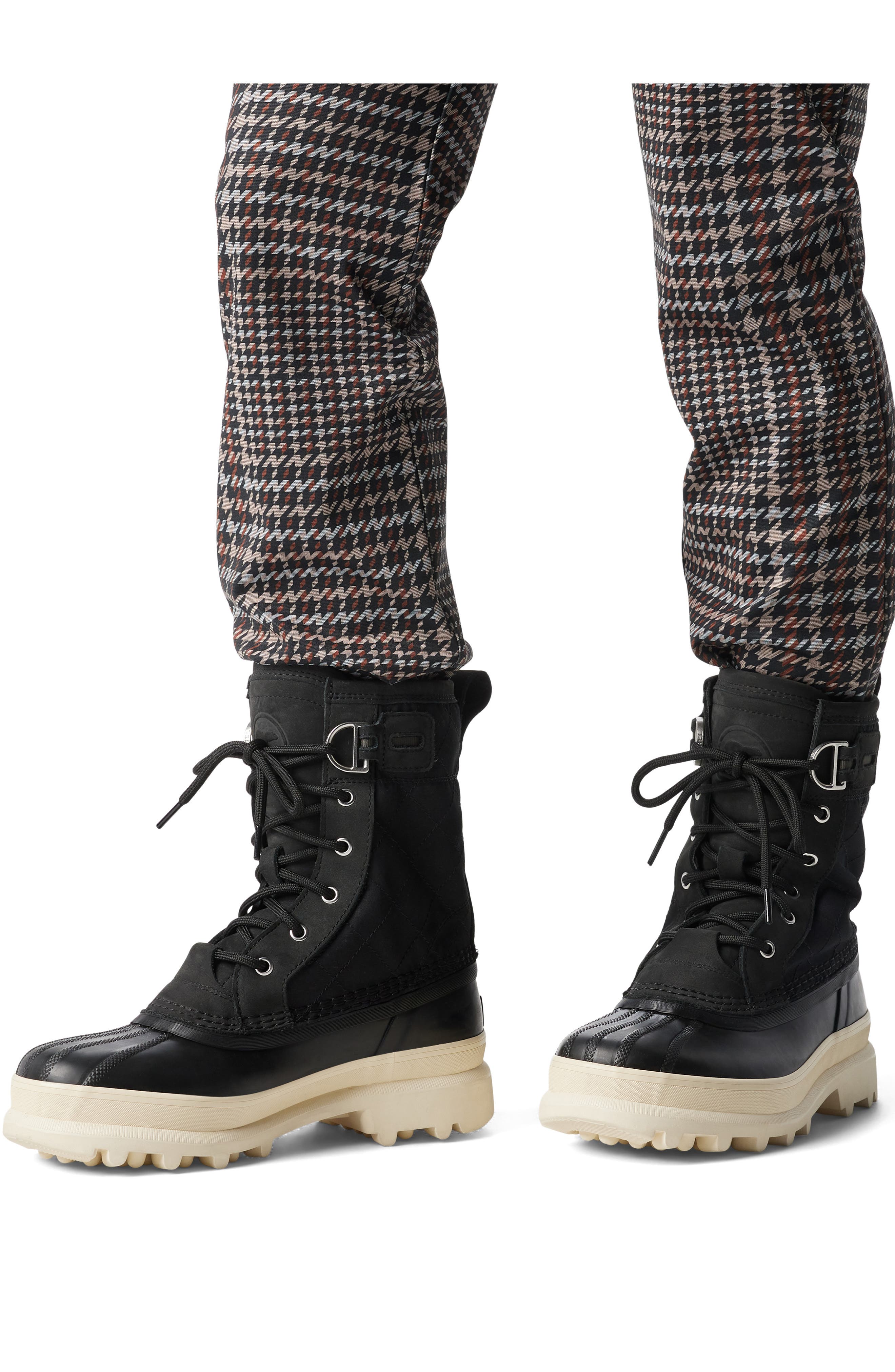 SOREL Caribou Royal Waterproof Boot, Alternate, color, Black/ Chalk