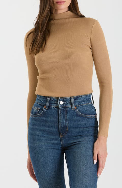 Turtleneck Knit Top