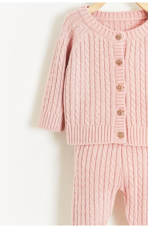 Babycottons Blake Sweater Set In Pink