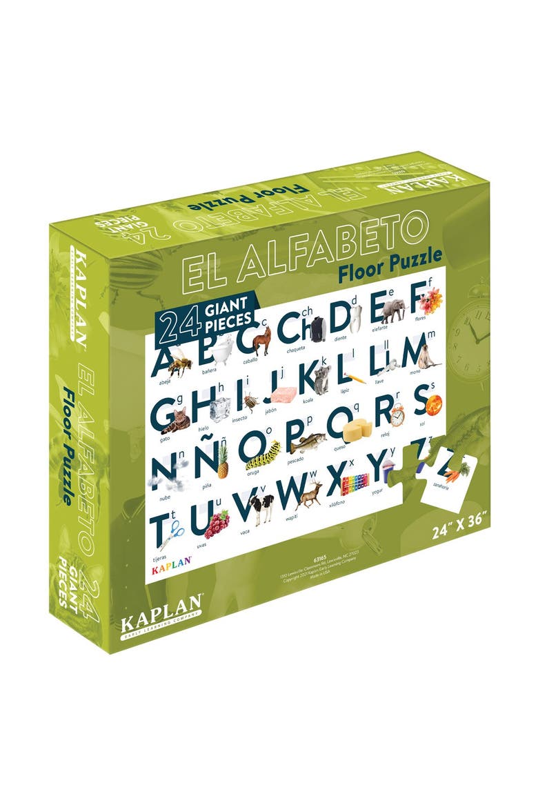 Alphabet - El Alfabeto - Spanish Floor Puzzle - 24 Pieces, Alternate, color, Multicolored