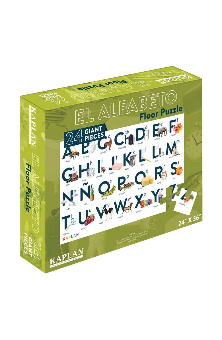 Kaplan Early Learning Company Alphabet - El Alfabeto - Spanish Floor Puzzle - 24 Pieces, Alternate, color, Multicolored