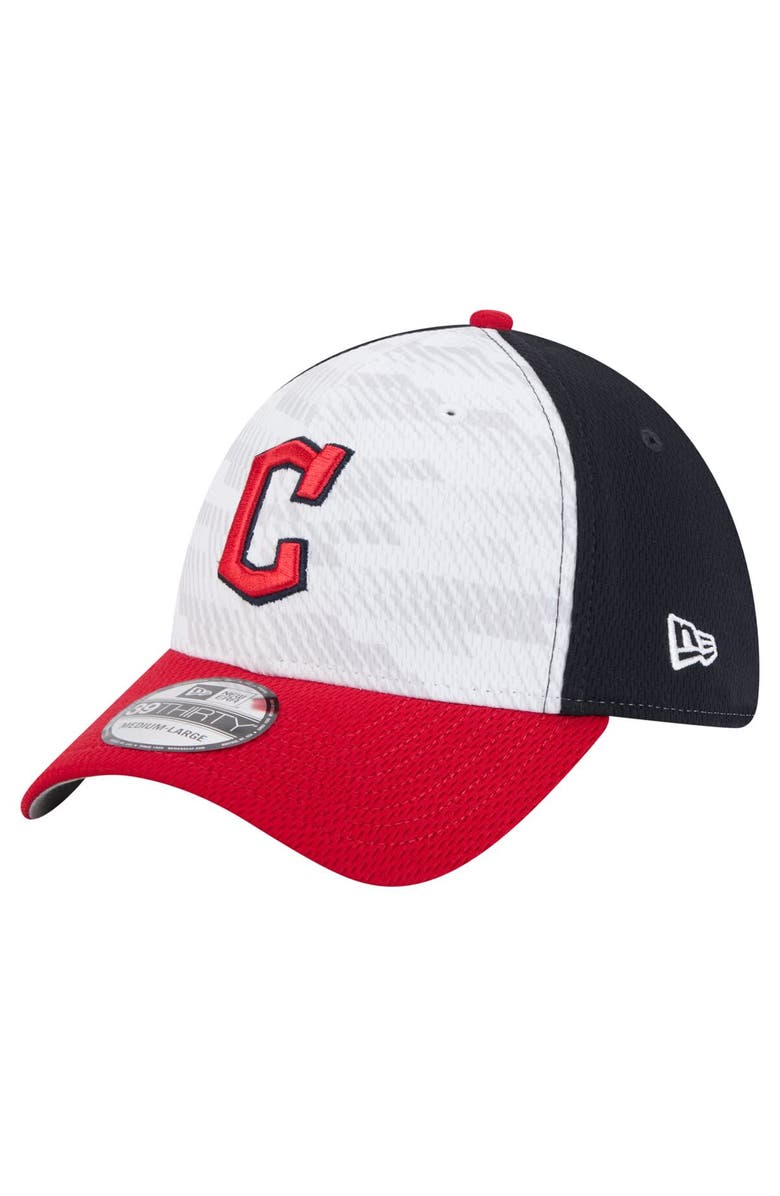 New Era Men's New Era Navy/Red Cleveland Guardians 2025 MLB Clubhouse 39THIRTY Flex Hat, Main, color, Navy