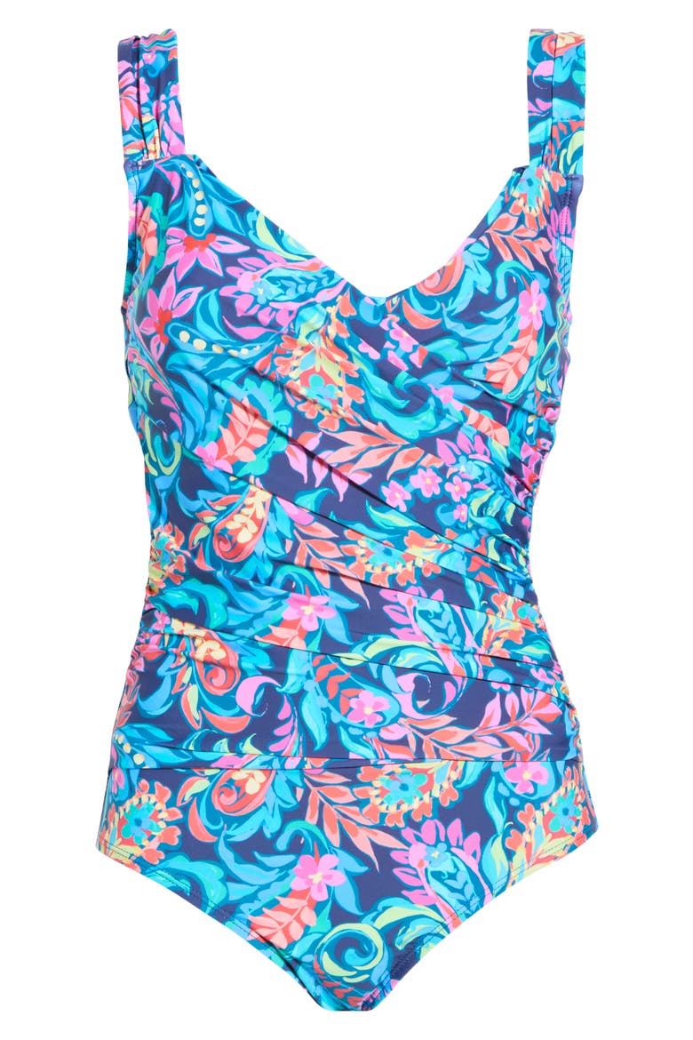 Artissan Surplice Mio One-Piece Swimsuit, Alternate, color, PANTHEON BLUE