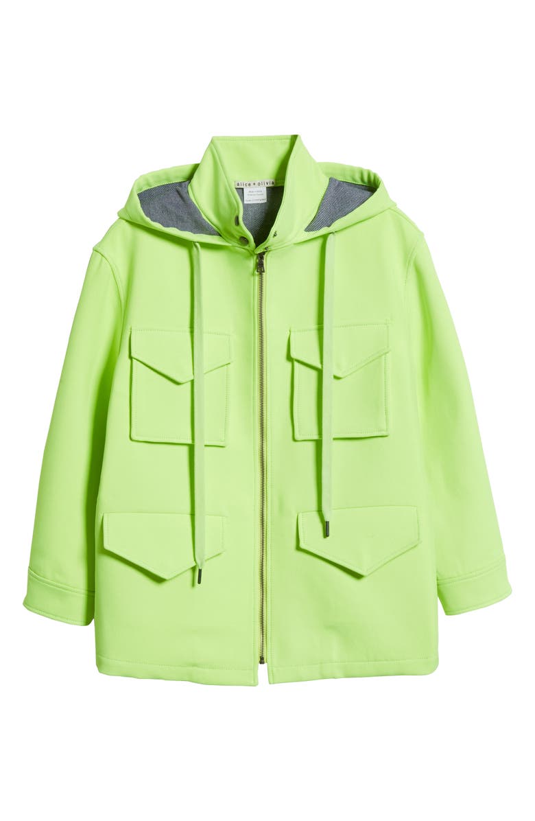 Alice + Olivia Russo Hooded Jacket, Alternate, color, 