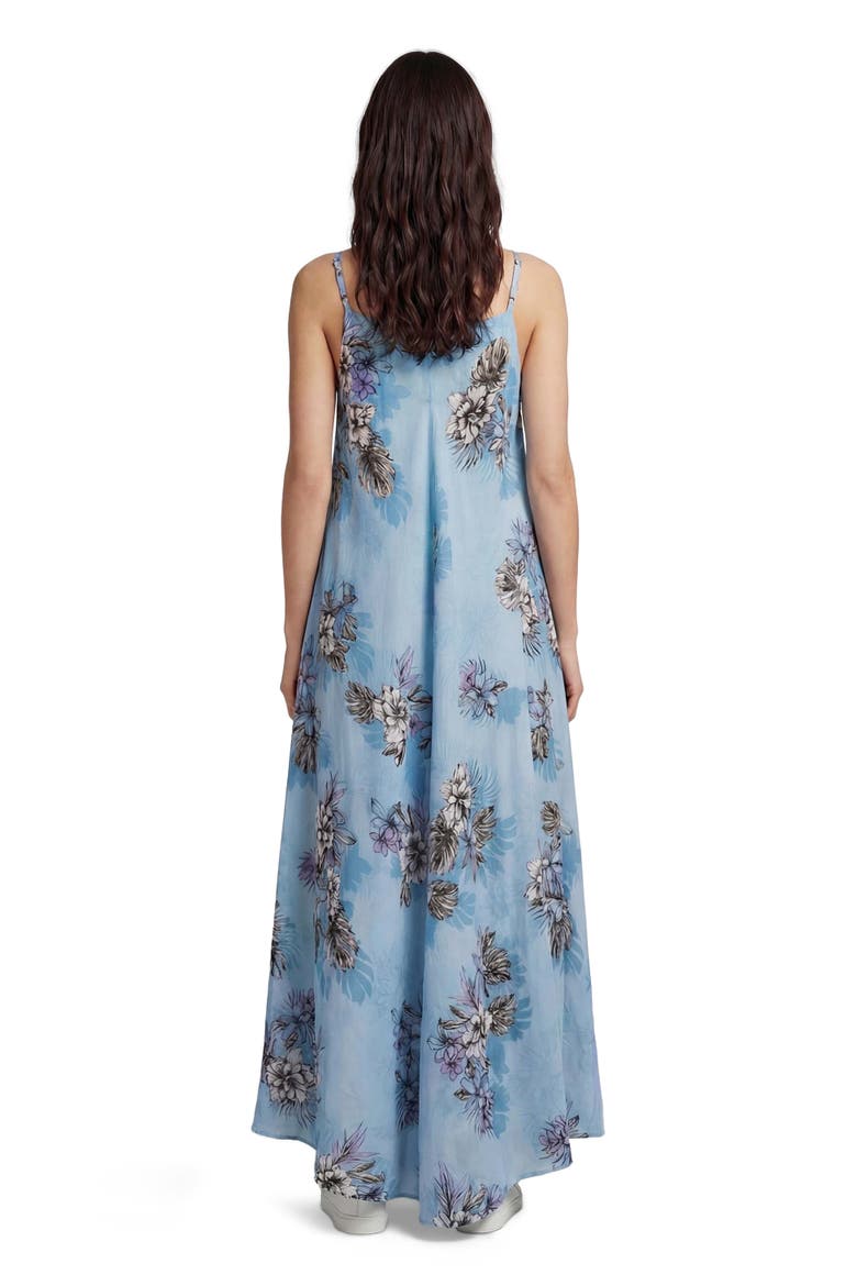 Exotic Floral Womens Linen Oversized Dress, Alternate, color, EXOTIC FLORAL TEAL