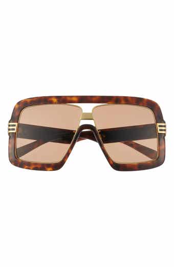 Gucci 60mm Aviator Sunglasses