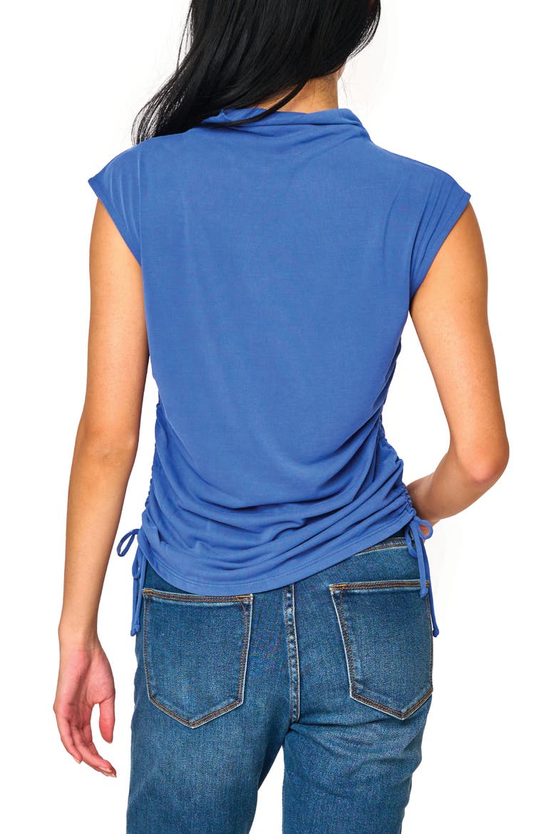 Funnel Neck Top, Alternate, color, COBALT