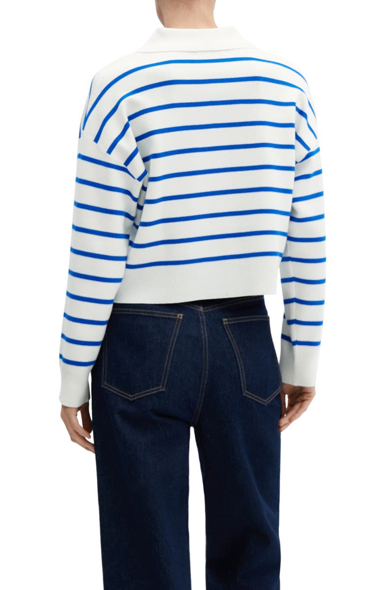 MANGO Stripe Polo Sweater, Alternate, color,