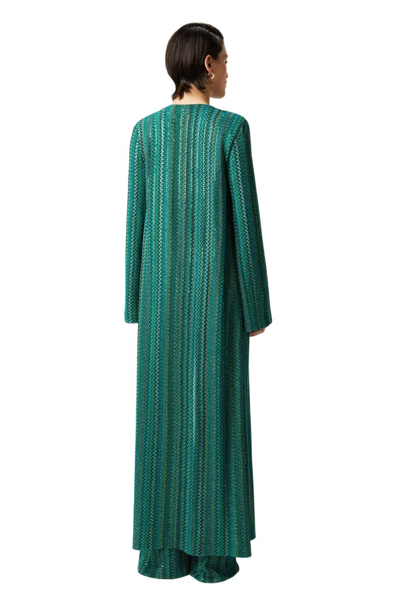 Missoni Long Zig Zag Cardigan With Sequins Without Buttons, Alternate, color, 