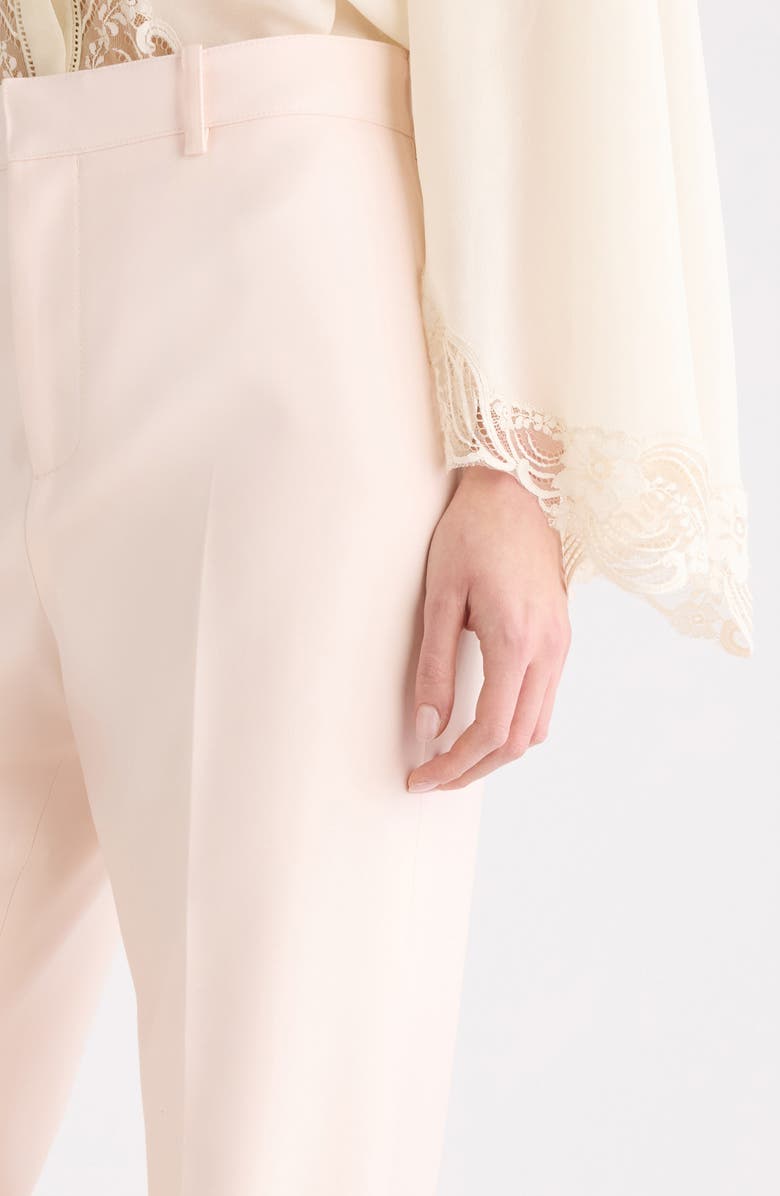 Chloé Virgin Wool Wide Leg Trousers, Alternate, color, Biscuit Pink