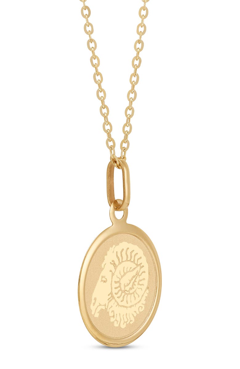 Frankie & Zoe Aries Pendant Necklace, Alternate, color, Yellow Gold