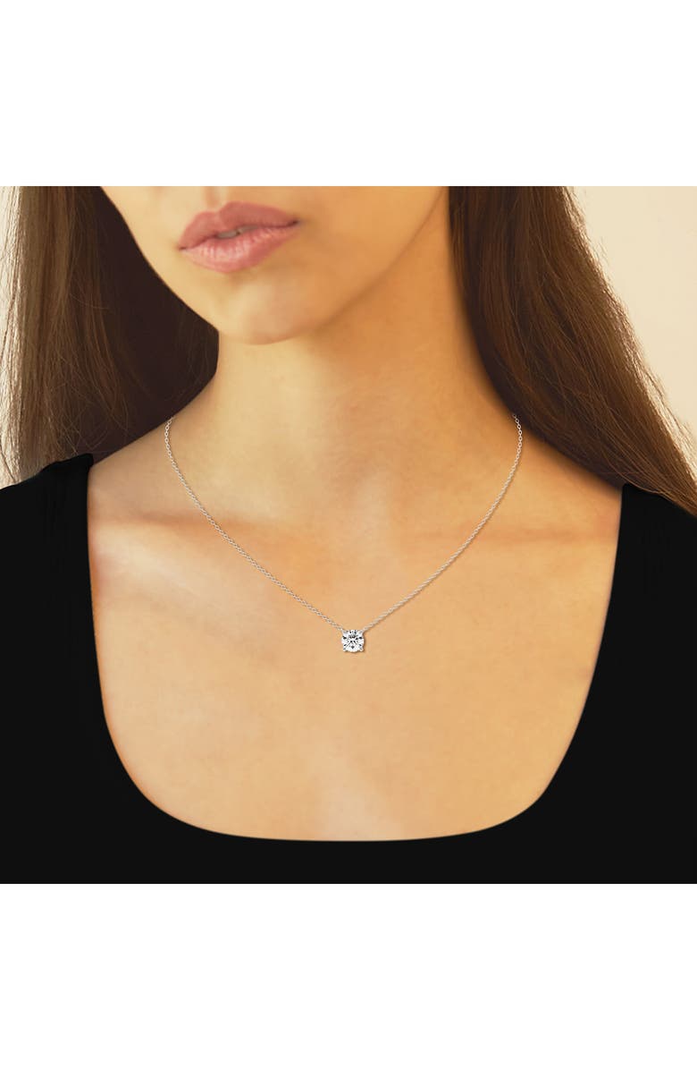 Badgley Mischka Collection Round Cut Lab Created Diamond Necklace - 0.75ctw, Alternate, color, White Gold