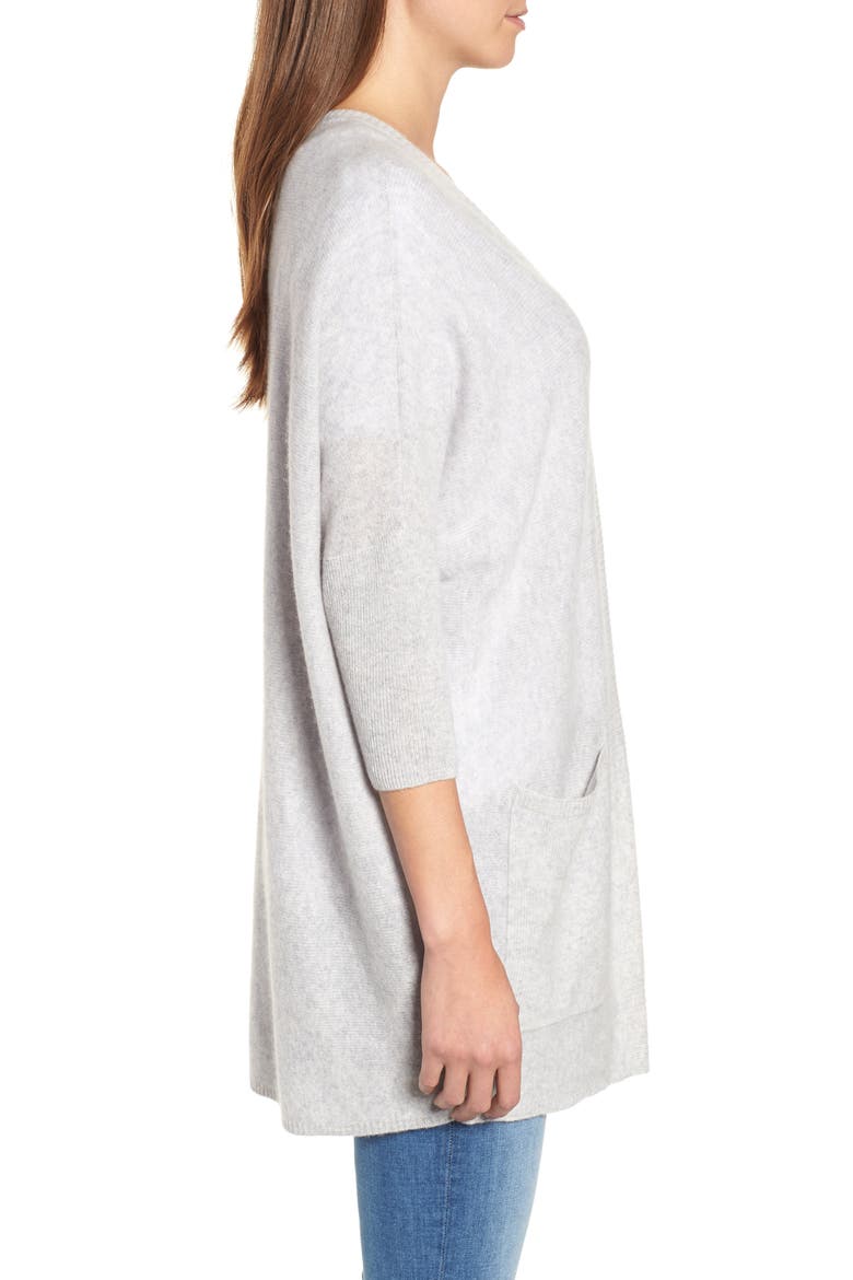 Cashmere Cardigan, Alternate, color, GREY SOFT HEATHER