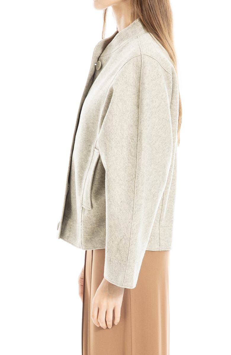 MAX STUDIO Brushed Knit Bomber Jacket, Alternate, color, Ht Oatmeal