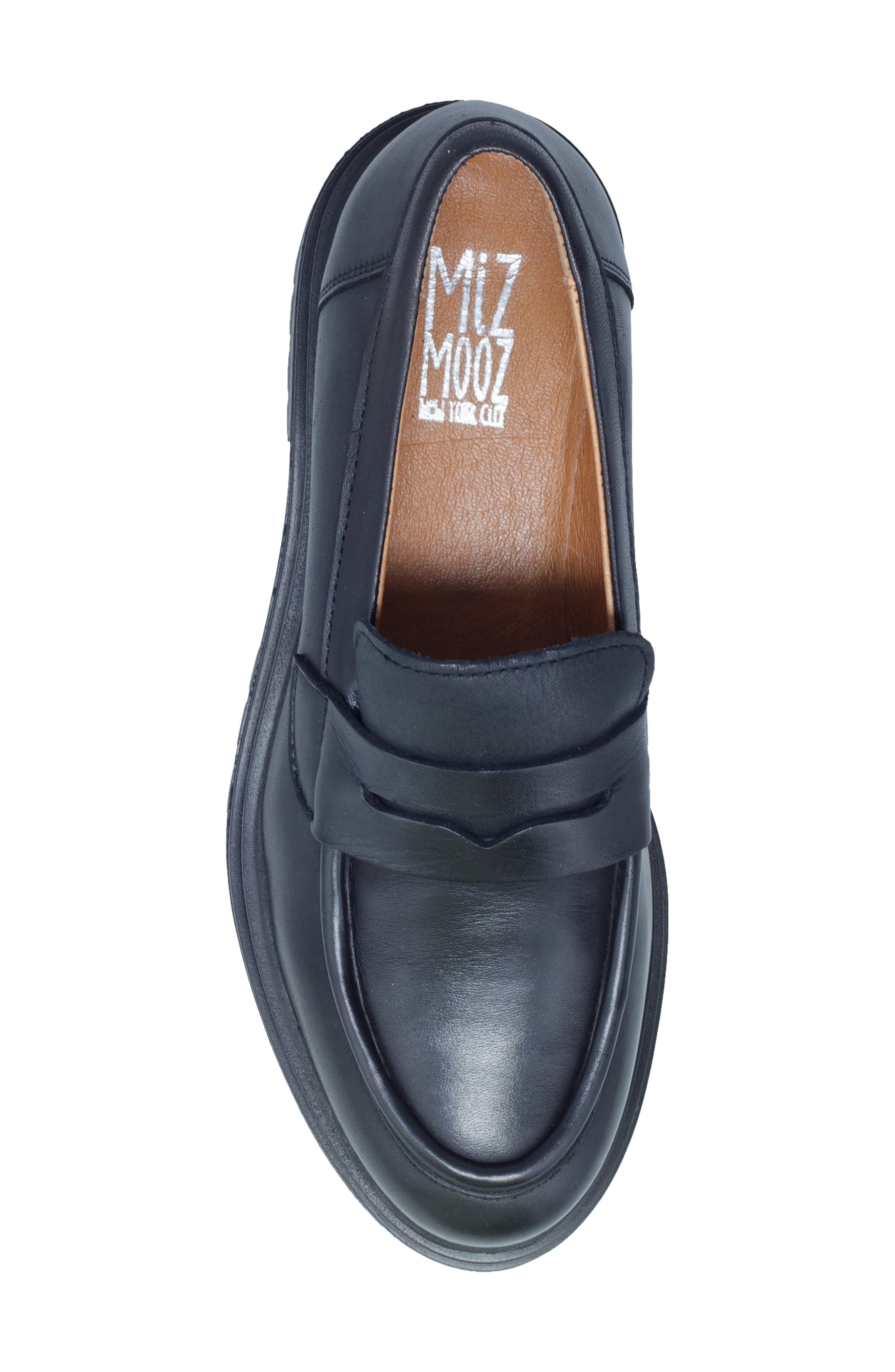 Miz Mooz Legend Platform Loafer, Alternate, color, Black