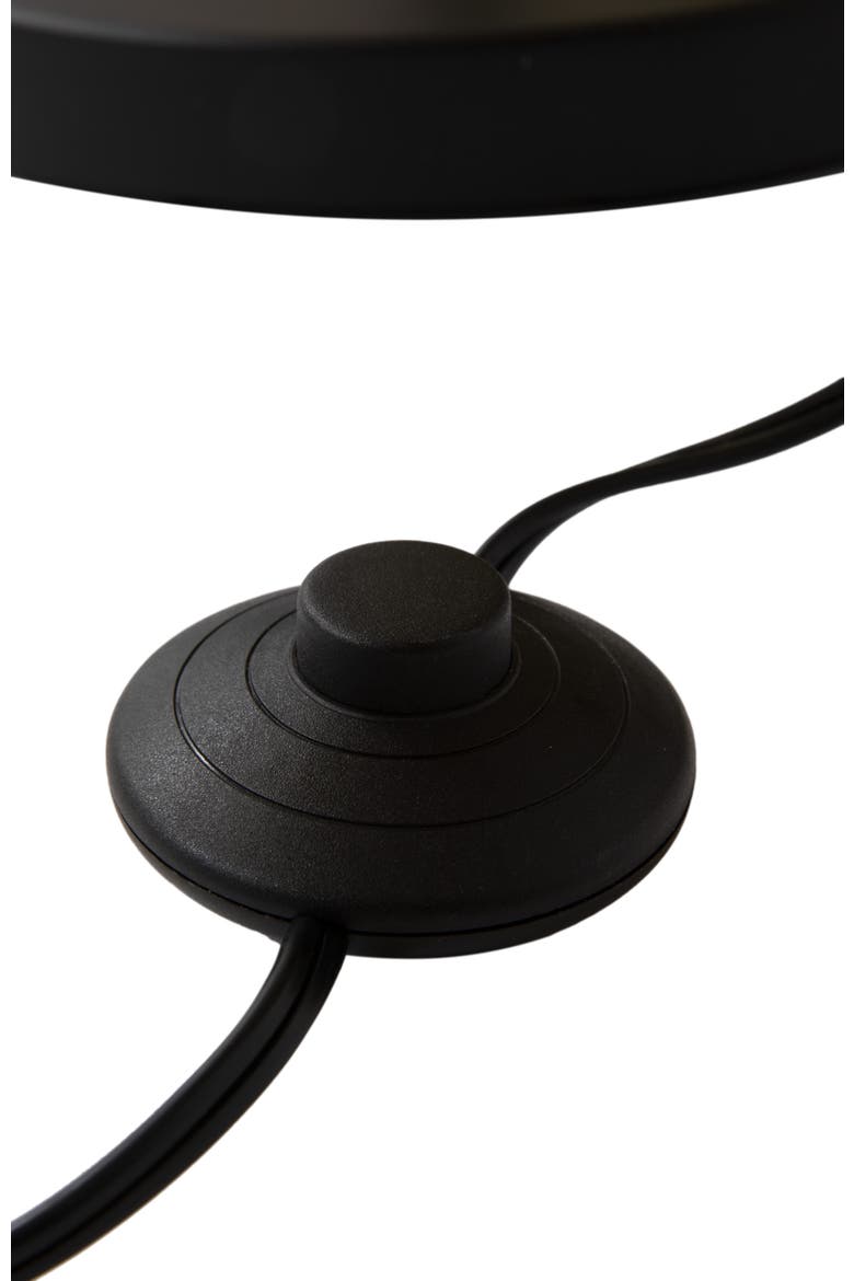 Atlas 67" Modern LED Tall Floor Lamp with Unique White Resin Shade, Bulb Included, Alternate, color, Classic Black