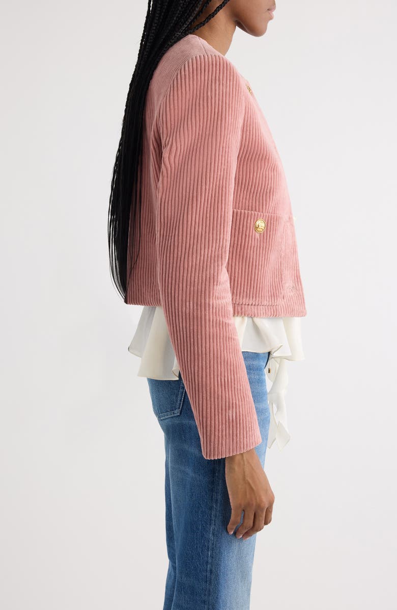 Chloé Crop Corduroy Jacket, Alternate, color, 