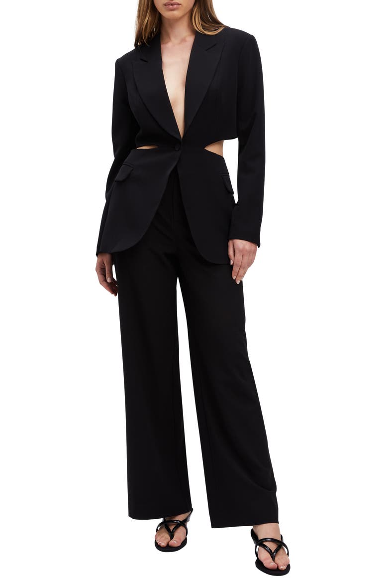 Cassian Cutout Blazer, Main, color, BLACK