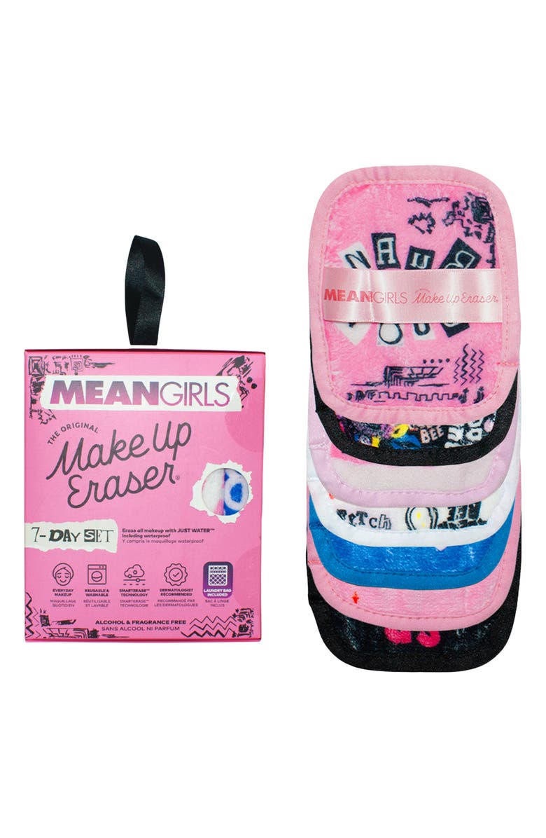 The Original MakeUp Eraser Mean Girls 7-Day MakeUp Eraser Set with Laundry Bag, Main, color, 