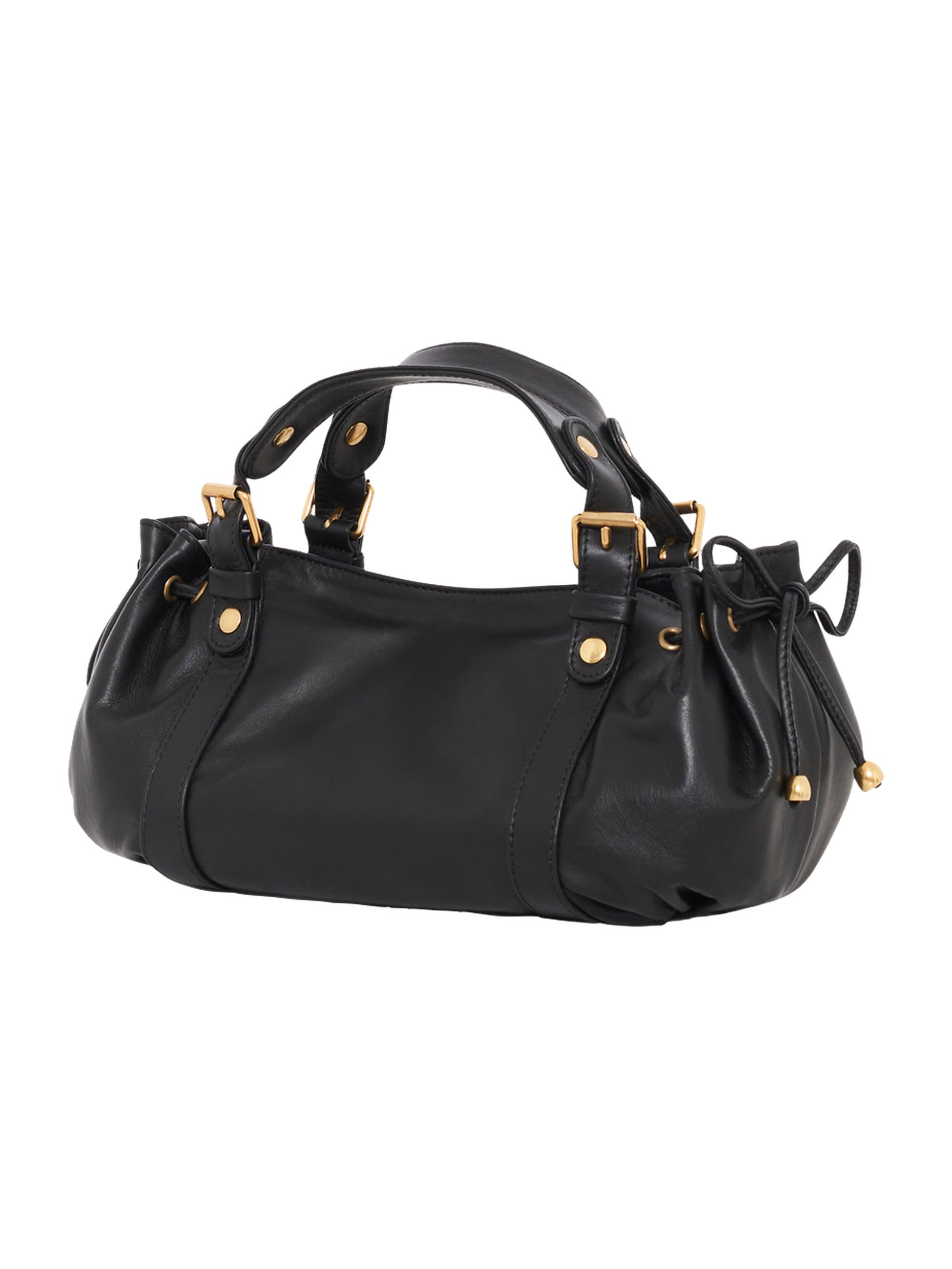 GERARD DAREL 12H Mini Leather Shoulder Bag, Alternate, color, Black