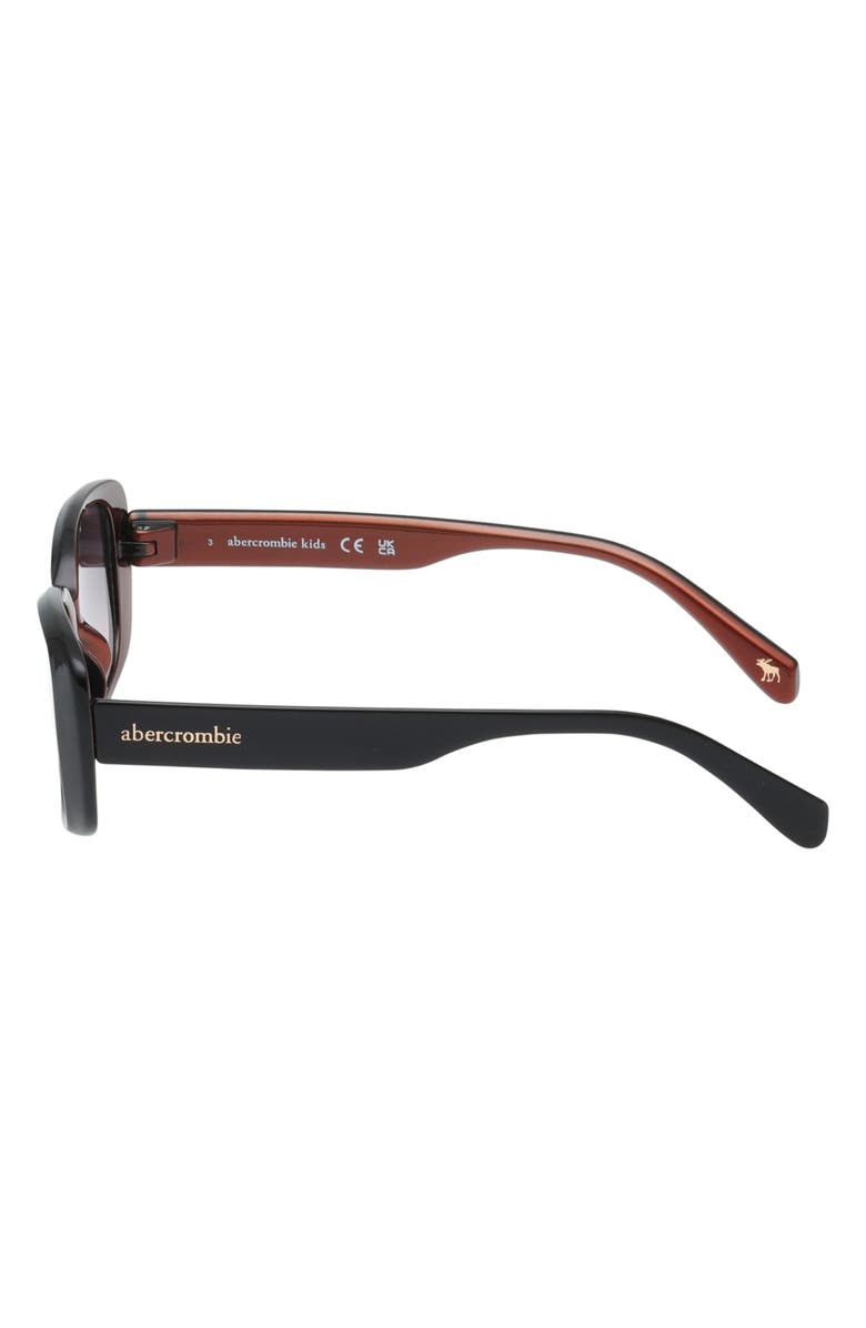 abercrombie kids Kids' Rectangular Sunglasses, Alternate, color, Shiny Black / Gradient Smoke