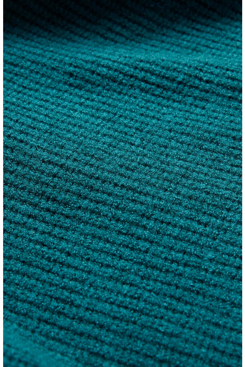 Ribbed V-Neck Jumper, Alternate, color, Teal
