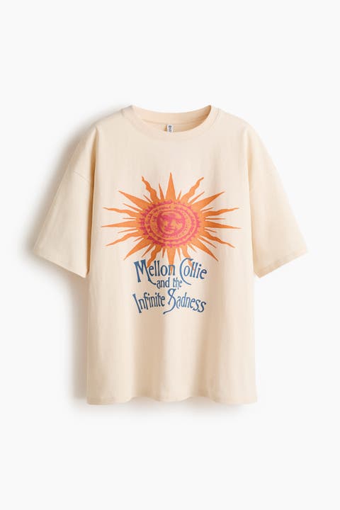 Oversized t-shirt with printed motif