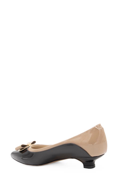 Amalfi By Rangoni Ariete Pointed Toe Pump In Black Glove Taupe Glove