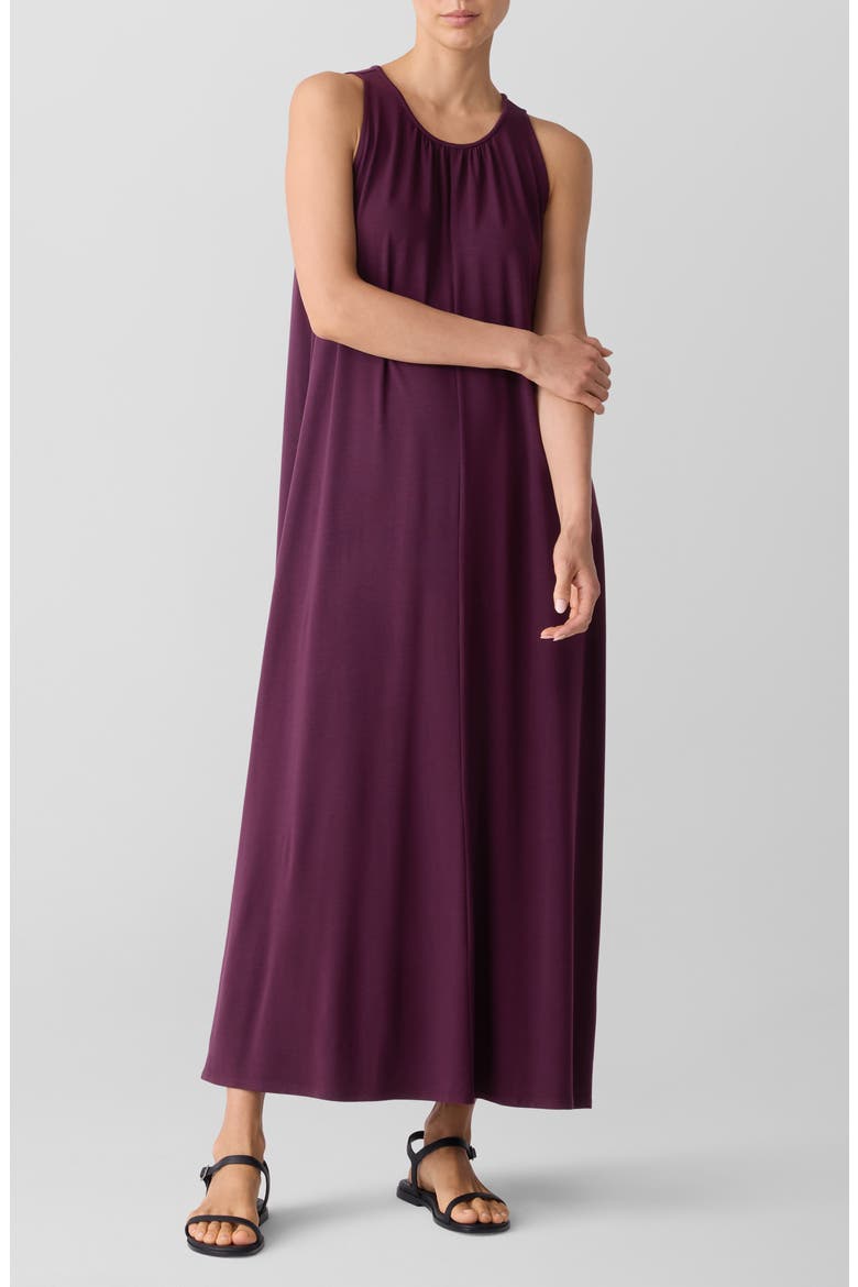 Sleeveless Jersey Maxi Dress, Main, color, BLACKBERRY