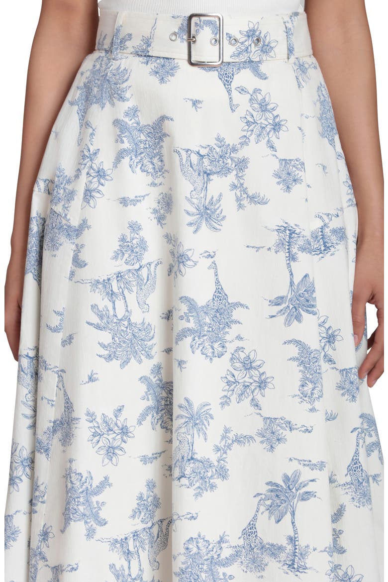 Belted Midi Skirt, Alternate, color, VACATION TOILE