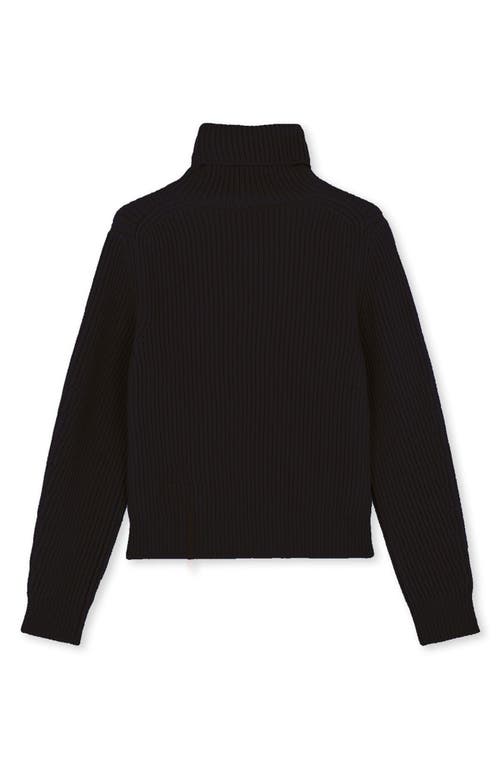 Fortela Leona High Neck Wool Sweater In Black